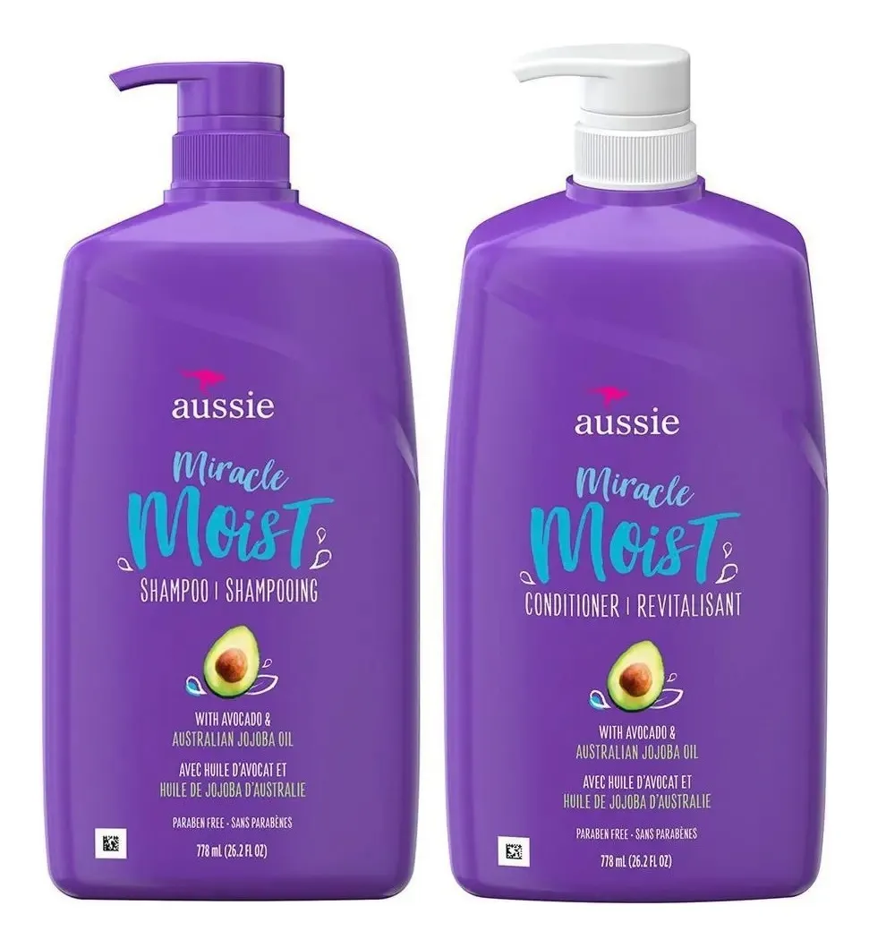 KIT SHAMPOO E CONDICIONADOR AUSSIE MIRACLE MOIST 778ML
