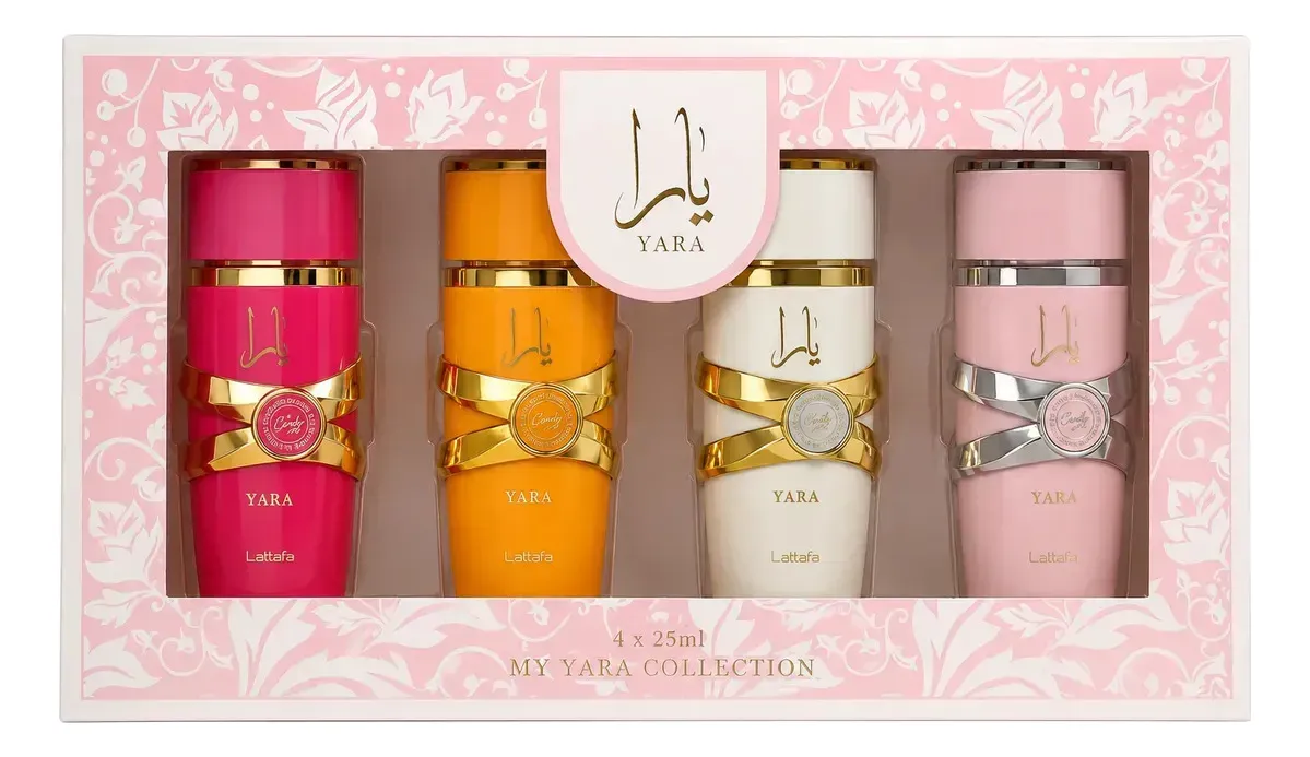 KIT PERFUMES LATTAFA MY YARA COLLETION EDP - FEMININO 4 PEÇAS