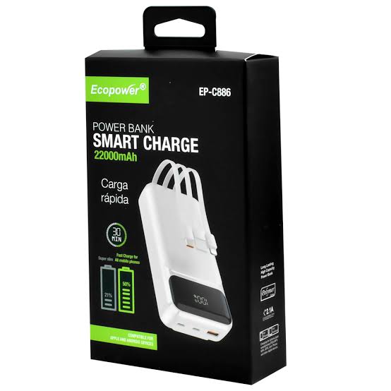 CARREGADOR PORTÁTIL 22.000MAH