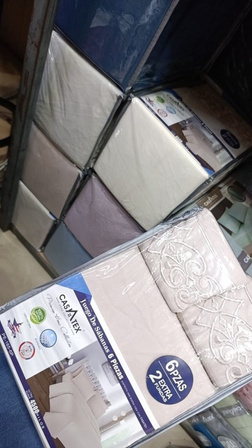 JOGO DE CAMA BORDADO 4500 FIOS CASATEX 6 PEÇAS